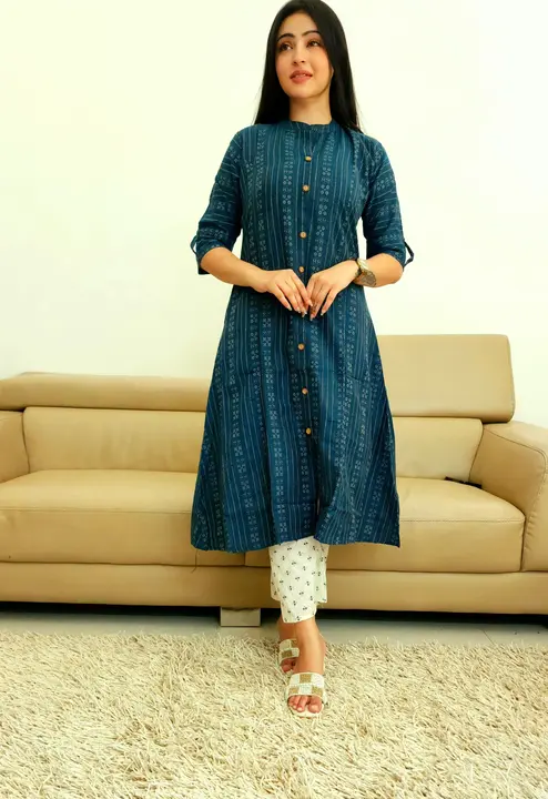 Cotton kurti with pant uploaded by Guru kripa textiles on 4/27/2024