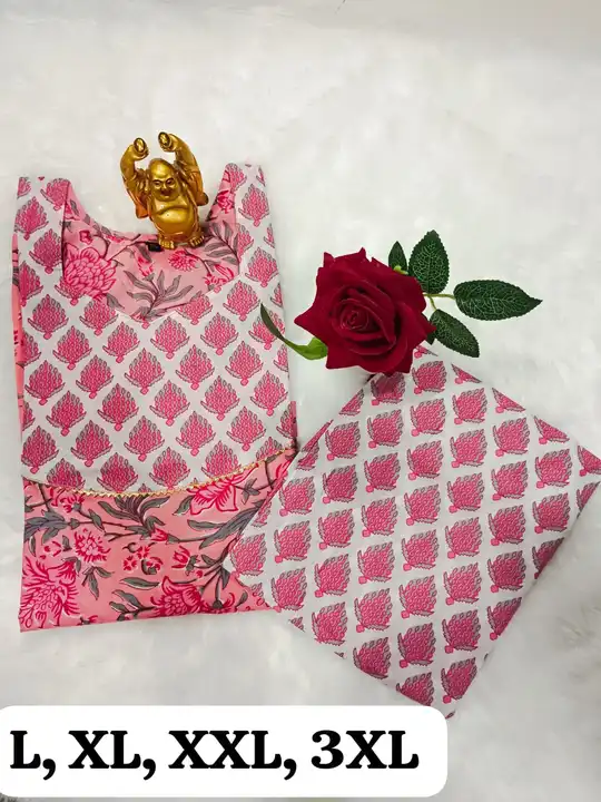 Premium Pure Cotton Printed kurti pant set uploaded by business on 4/27/2024