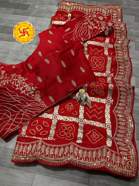 New rate 999/-   *VICHITRA BLOOMING FAB WITH BEAUTIFUL JAIPURI GATCHOLA PRINT WITH FOIL & HEAVY SEQU uploaded by Marwadi Businessmen on 4/27/2024