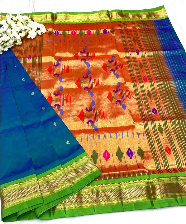 Pure silk handloom paithani  uploaded by SAMARTH PAITHANI WHAT'S UP 8087211077 on 4/27/2024