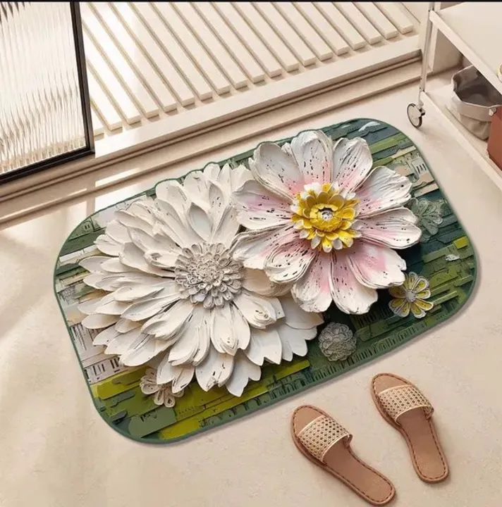 BJA11045-3D Flower Print Door Mat uploaded by Inaya store on 4/27/2024