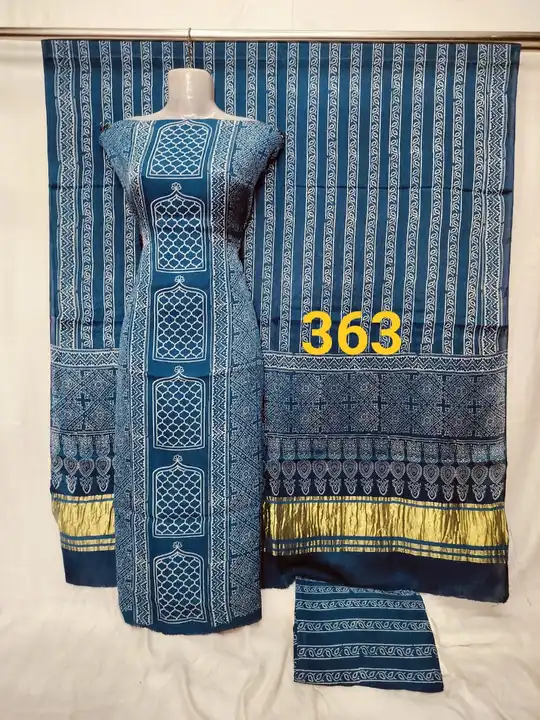 Original model silk dress👗 material uploaded by Virasat handloom chanderi on 4/27/2024