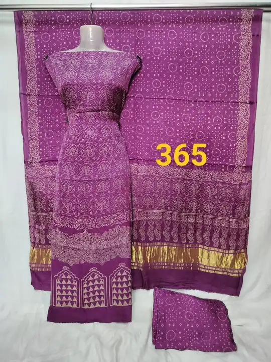 Original model silk dress👗 material uploaded by Virasat handloom chanderi on 4/27/2024