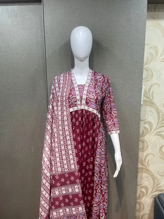 Cotton kurti with dupatta  uploaded by Guru kripa textiles on 4/28/2024