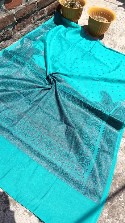Banarasi daeyble semi jorjet silk saree  uploaded by Zainab fashion on 4/28/2024