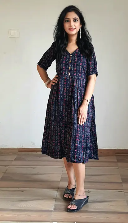 Premium Rayon Printed Aline Dress  uploaded by business on 4/30/2024