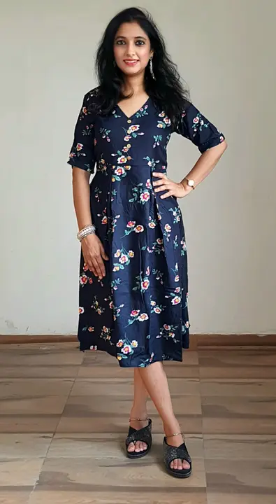 Premium Rayon Printed Aline Dress  uploaded by business on 4/30/2024