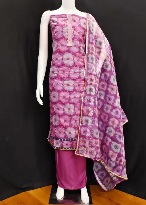 ORGANZA SILK WORK WITH POSITION PRINT (2)* uploaded by Kesari Nandan Fashion saree and dress material on 4/30/2024