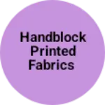 Business logo of Handblock printed fabrics