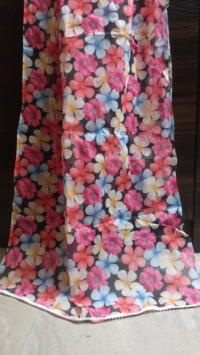Cotton dupatta digital print with jhalar  uploaded by business on 4/30/2024