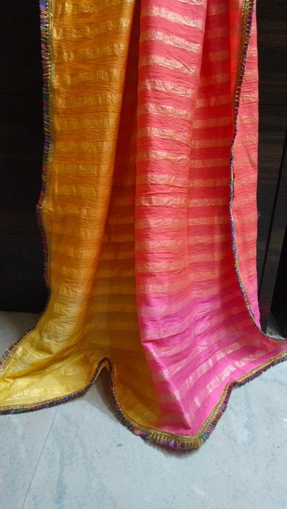 Pure chanderi silk dupatta 4 colour with multi lace  uploaded by business on 4/30/2024