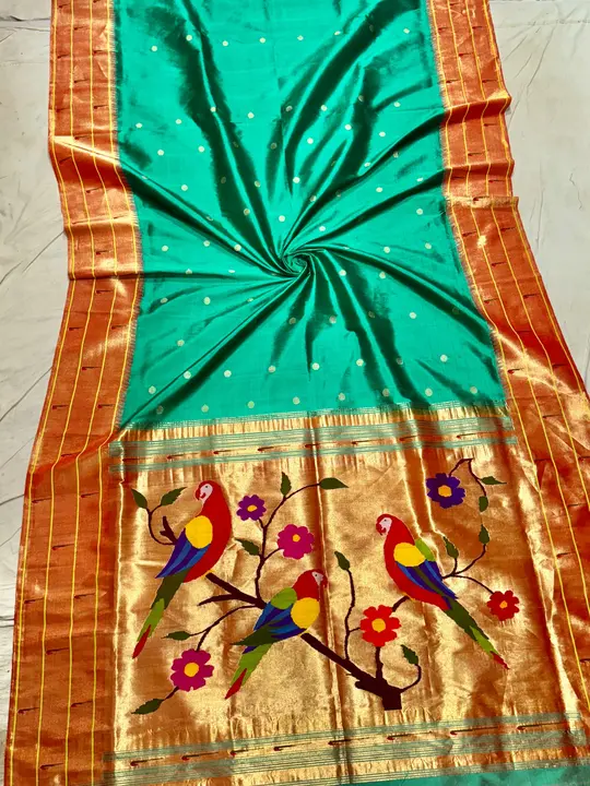 Pure silk Brocked  paithani  uploaded by SAMARTH PAITHANI WHAT'S UP 8087211077 on 4/30/2024