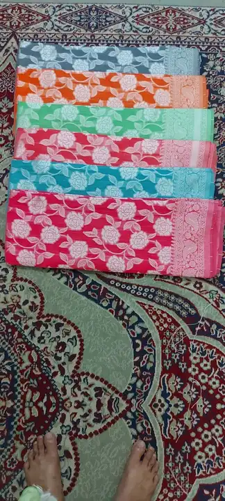Banarasi cotton fabric saree  uploaded by Rhaman Silk sarees on 5/1/2024