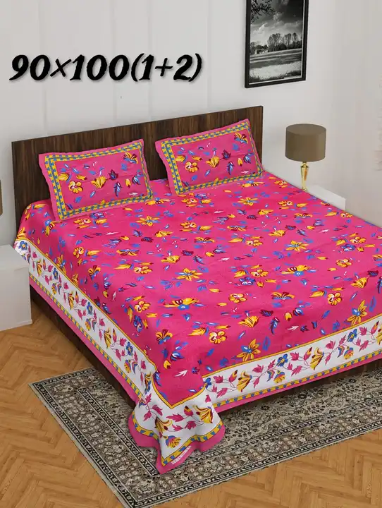 Cotton double bed bedsheet  uploaded by The print house  on 5/1/2024