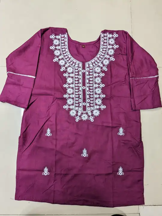 Short kurti lukhnawi work uploaded by Guru kripa textiles on 5/1/2024