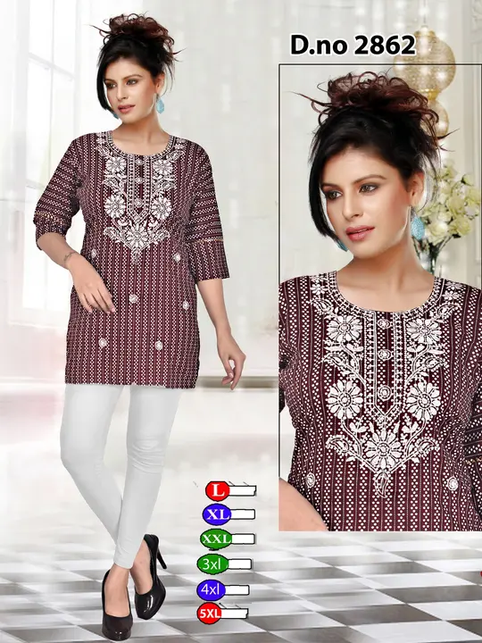 Short kurti with work uploaded by business on 5/1/2024