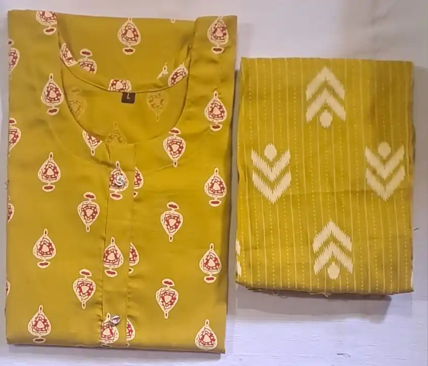 Tow tone kurti with pant uploaded by Guru kripa textiles on 5/1/2024