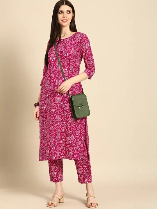 Pure Cotton ladies kurti pant set
Size: M,L,XL,XXL
length: 45inch
Fabric: cotton 
Pant length: 39inc uploaded by business on 5/2/2024