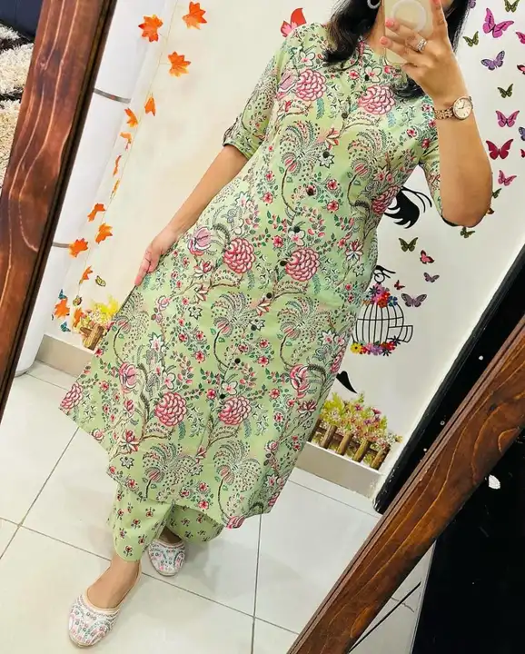 Cotton 60/ 60 kurti with pent  uploaded by business on 5/2/2024