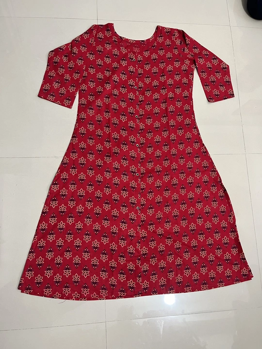 Cotton Printed A line Kurti uploaded by business on 5/3/2024