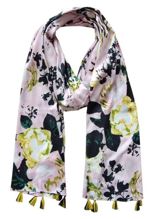 Polyester Printed Stole With Fringes size: 50x180 cms price: uploaded by business on 5/3/2024