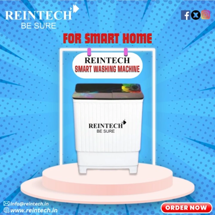 Post image Revolutionize your laundry routine with the Reintech washing machine. From its sleek design to its advanced features, this is the ultimate appliance for any modern home. 
#Reintech #washingmachine #futuristicliving #gamechanger
