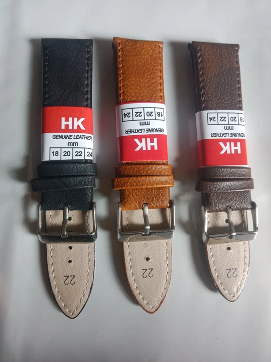 Post image I want 10000 pieces of Watch leather strap  at a total order value of 10000. I am looking for 16.mm. 18.mm .20.mm .22mm. 24.mm. Please send me price if you have this available.
