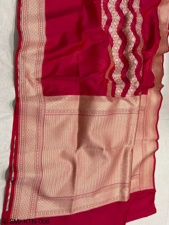 Banarasi handloom semi kataan silk saree uploaded by business on 5/4/2024