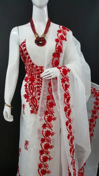 Kota doria aari work suit  uploaded by Handloom fabric on 5/5/2024