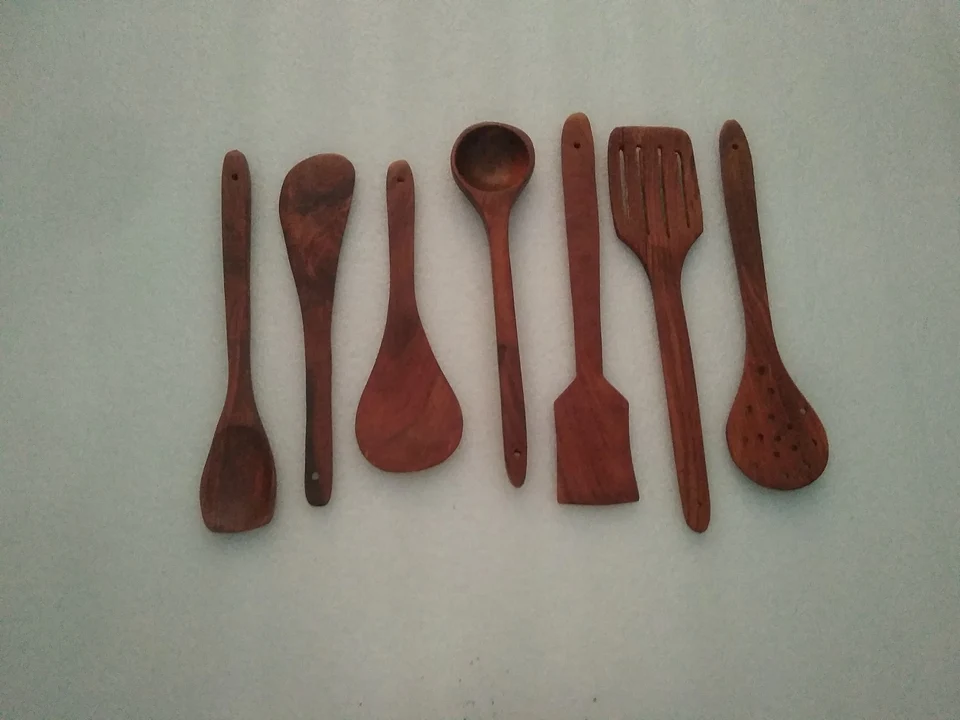Wooden spoon set of 7 spatula ladel kitchen set uploaded by ANSAA HANDICRAFTS on 5/5/2024