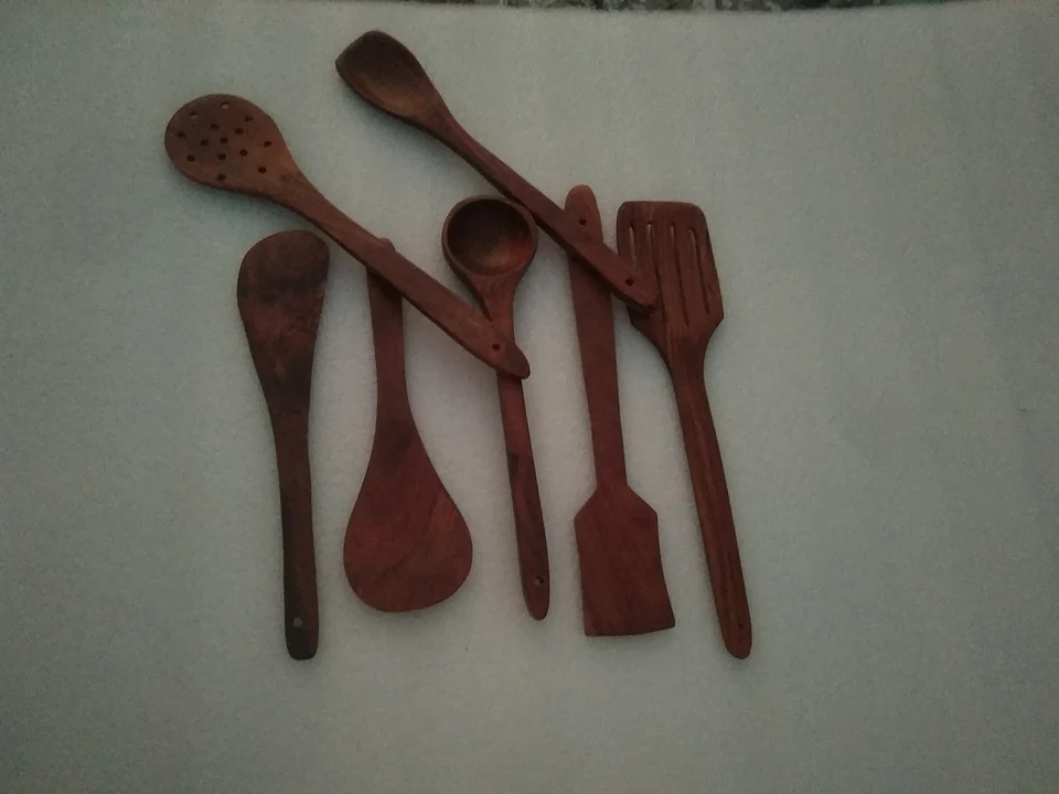 Wooden spoon set of 7 spatula ladel kitchen set uploaded by ANSAA HANDICRAFTS on 5/5/2024