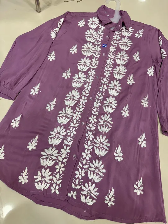 Lucknowi Chikankari Modaal Shirt ( Only Bulk )
 uploaded by business on 5/5/2024