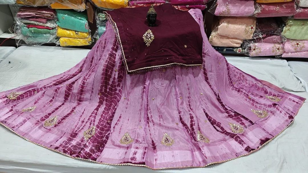 9983344462. Sale sale 
Beautiful Lehengas*

For This Wedding Season

Designer product

Pure D chinon uploaded by Gotapatti manufacturer on 5/5/2024