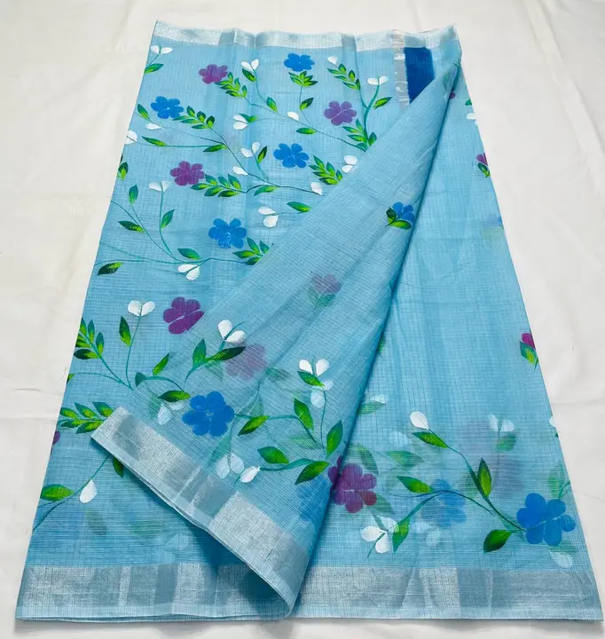 Kota doria hand painting saree  uploaded by Handloom fabric on 5/6/2024