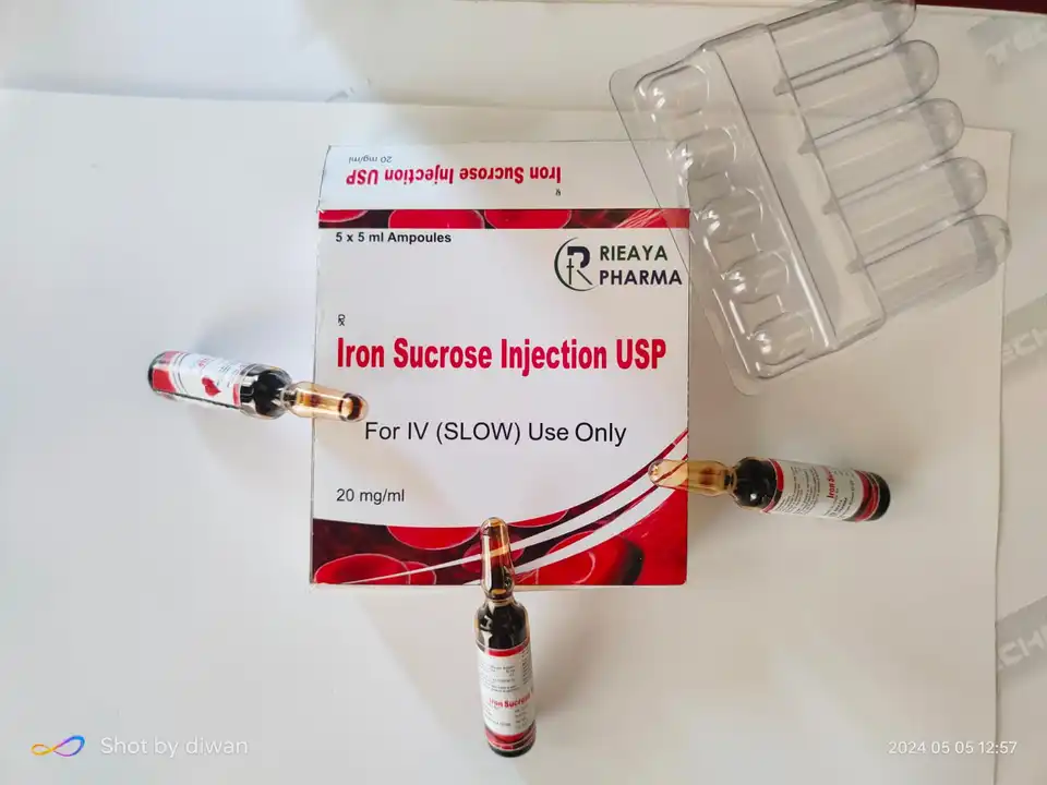 Iron Sucrose Injection 20 mg/ml uploaded by RIEAYA Pharma on 5/7/2024