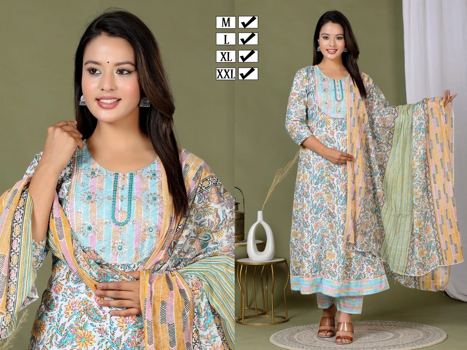 cotton fabric Anarkali kurta pant  uploaded by Kabir Fashion World on 5/7/2024