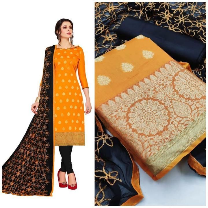 -----Fabrics----

👚 Top -  Banarasi Silk 
 
👖Bottam- cotton

Duptta - najimin with dupta work

Rat uploaded by Hindustan fab on 3/26/2021