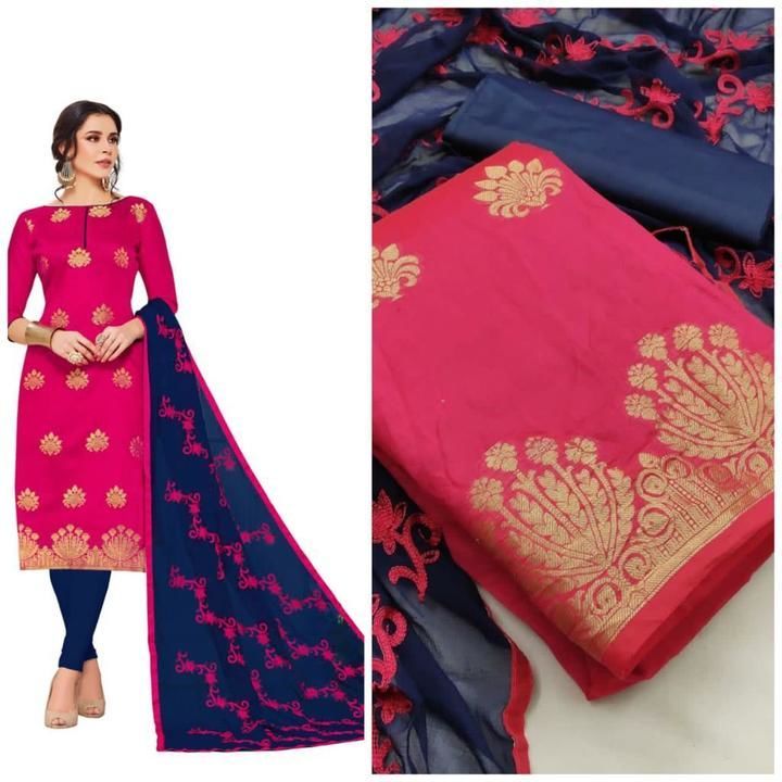 -----Fabrics----

👚 Top -  Banarasi Silk 
 
👖Bottam- cotton

Duptta - najimin with dupta work

Rat uploaded by business on 3/26/2021