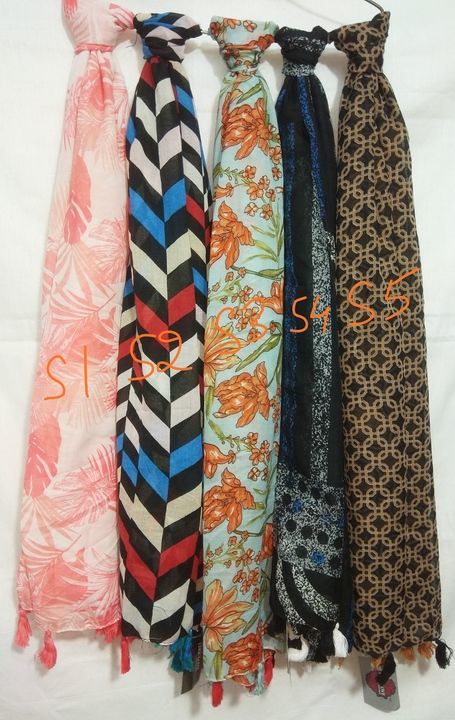 Summer Stoles with tassels  uploaded by NANKANA SHAWLS on 3/26/2021