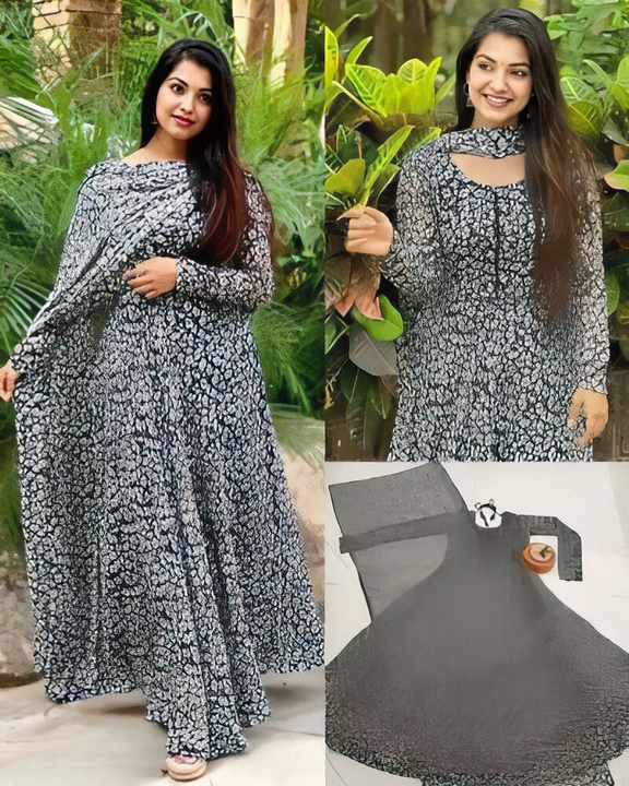 Attractive Georgette Gowns With Dupatta uploaded by ABiS Enterprises on 5/8/2024