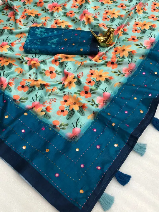 Tussar Silk Digital Print  uploaded by business on 5/8/2024