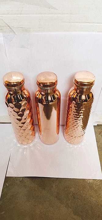 Copper bottles. High quality
Three quality in this
Plain polish 
Lequard
Printed polish uploaded by Thakurji collection on 7/19/2020
