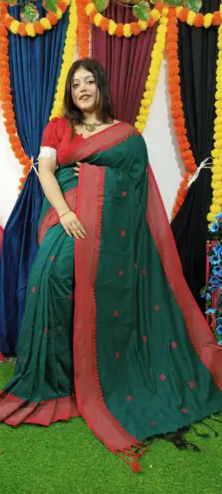 Handloom khadi cotton saree  uploaded by Sujata saree cantre on 5/8/2024