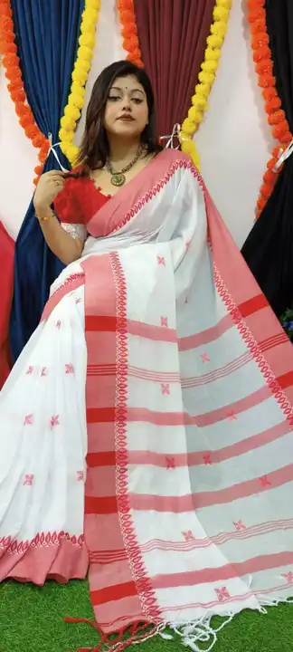 Handloom khadi cotton saree  uploaded by Sujata saree cantre on 5/8/2024
