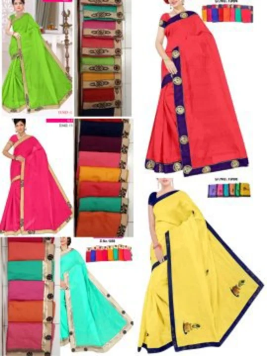 Chanderi Cottan lace border design saree  uploaded by NARMADA SILK on 5/9/2024