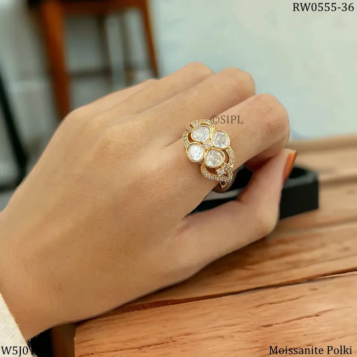 Moissanite polki ring uploaded by CULTURE on 5/9/2024