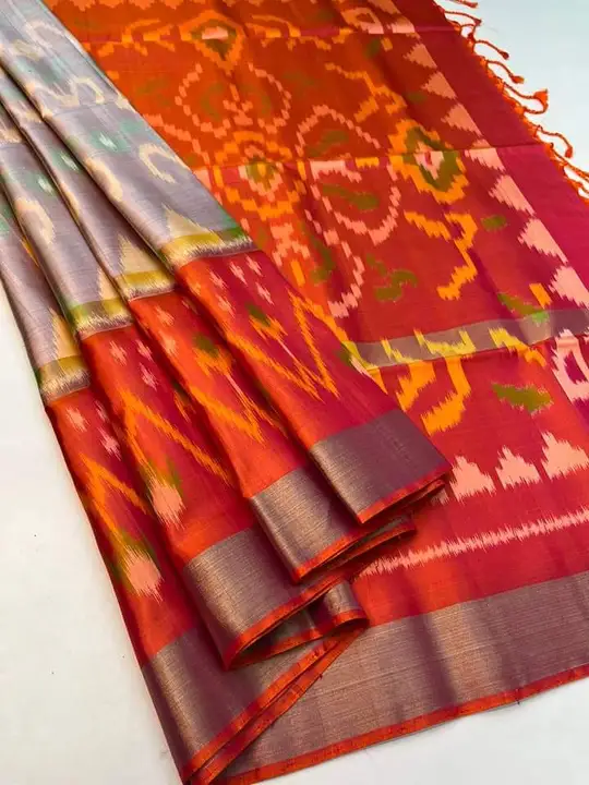 Twill  ikat designer & jaccard weaving patola silk sarees uploaded by business on 5/9/2024