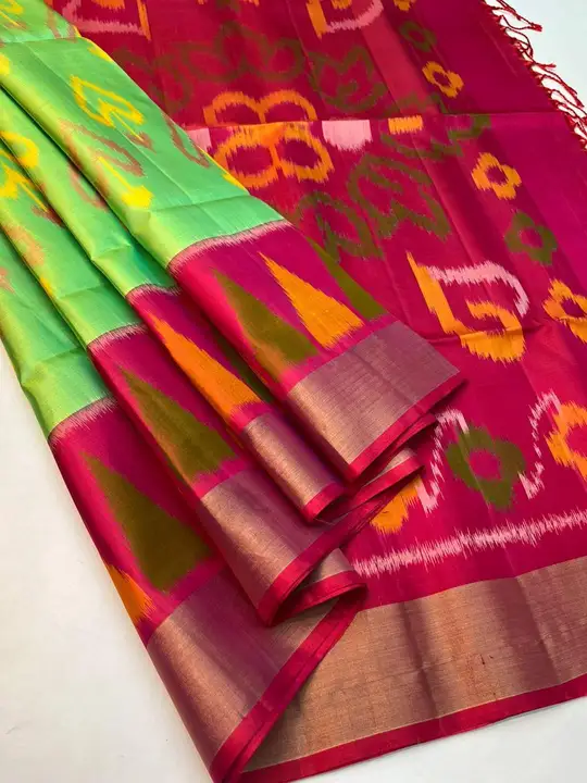 Twill  ikat designer & jaccard weaving patola silk sarees uploaded by Kesari Nandan Fashion saree and dress material on 5/9/2024
