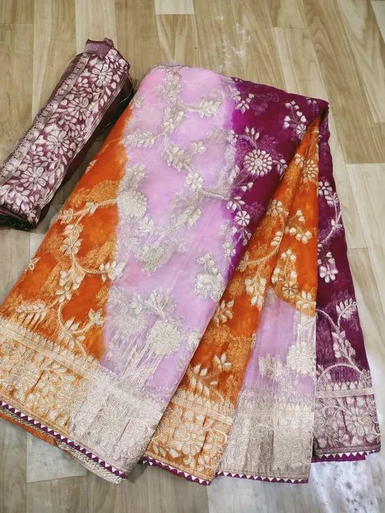 Organza saree  uploaded by business on 5/9/2024
