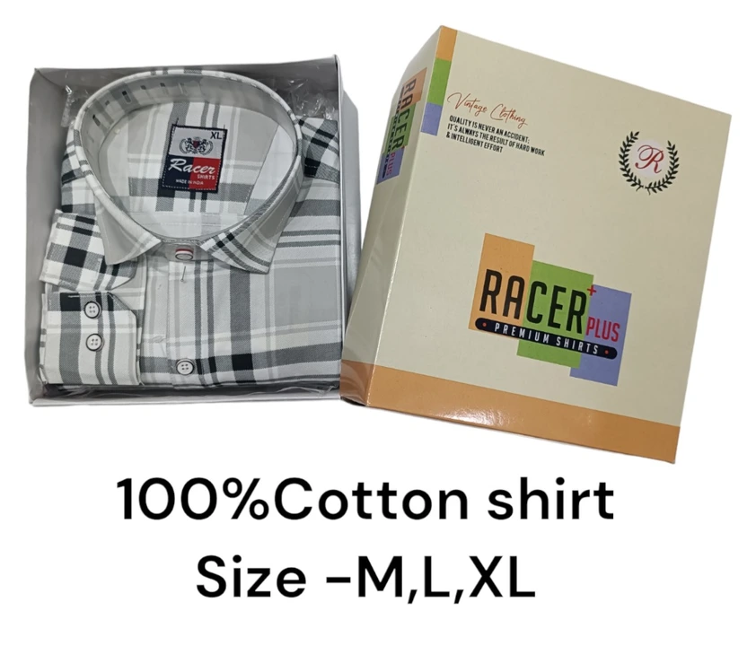 Men box pack 100% Cotton checks shirt uploaded by business on 5/10/2024